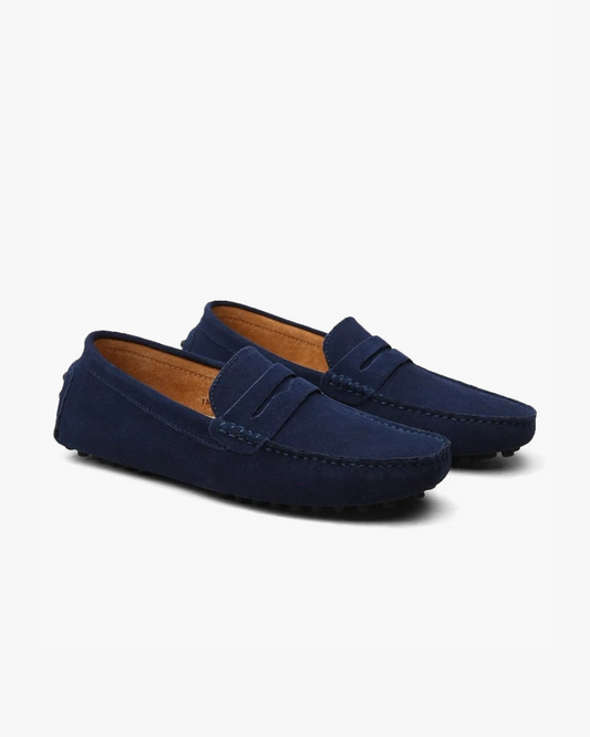 Mockasin-loafers i mocka