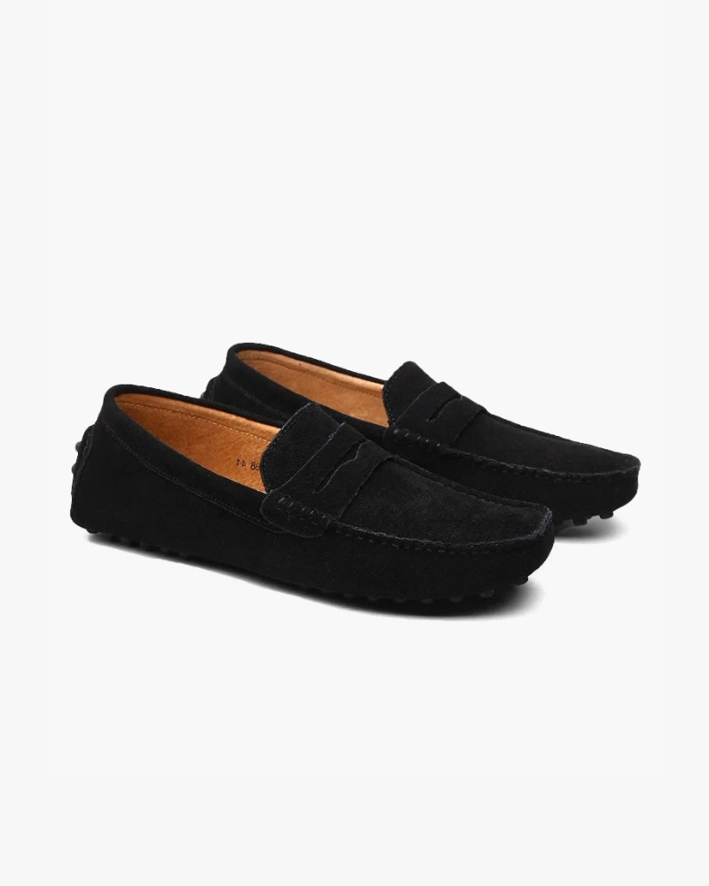 Mockasin-loafers i mocka