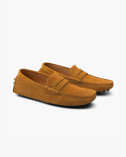 Mockasin-loafers i mocka